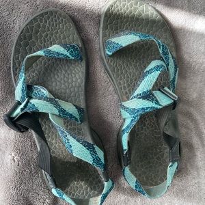 Turquoise chacos size 8